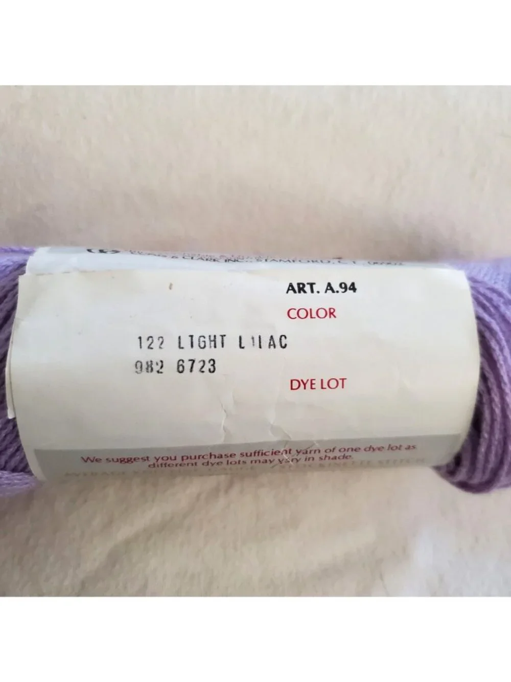 Coats & Clark light lilac